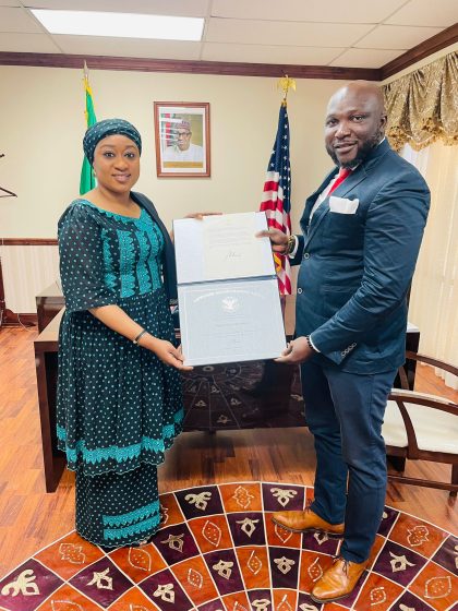 Visit by Engr. Prince Ero Ibhafidon. Recipient of Award from U.S President, Joe Biden