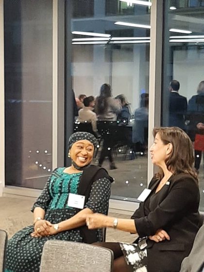 Consul General, Amb. Dr. Amina Smaila at a World Affairs Council of Atlanta event focused on U.S and Argentina